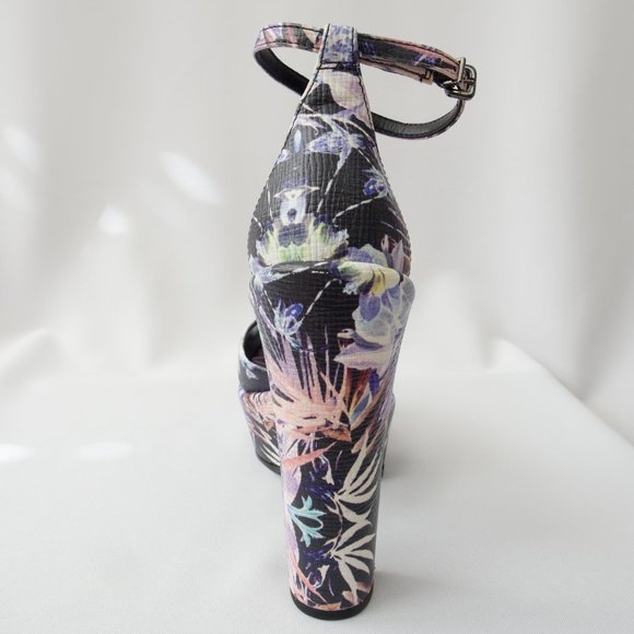 NEW SCHUTZ Leather Floral Platforms - Picture 5 of 9